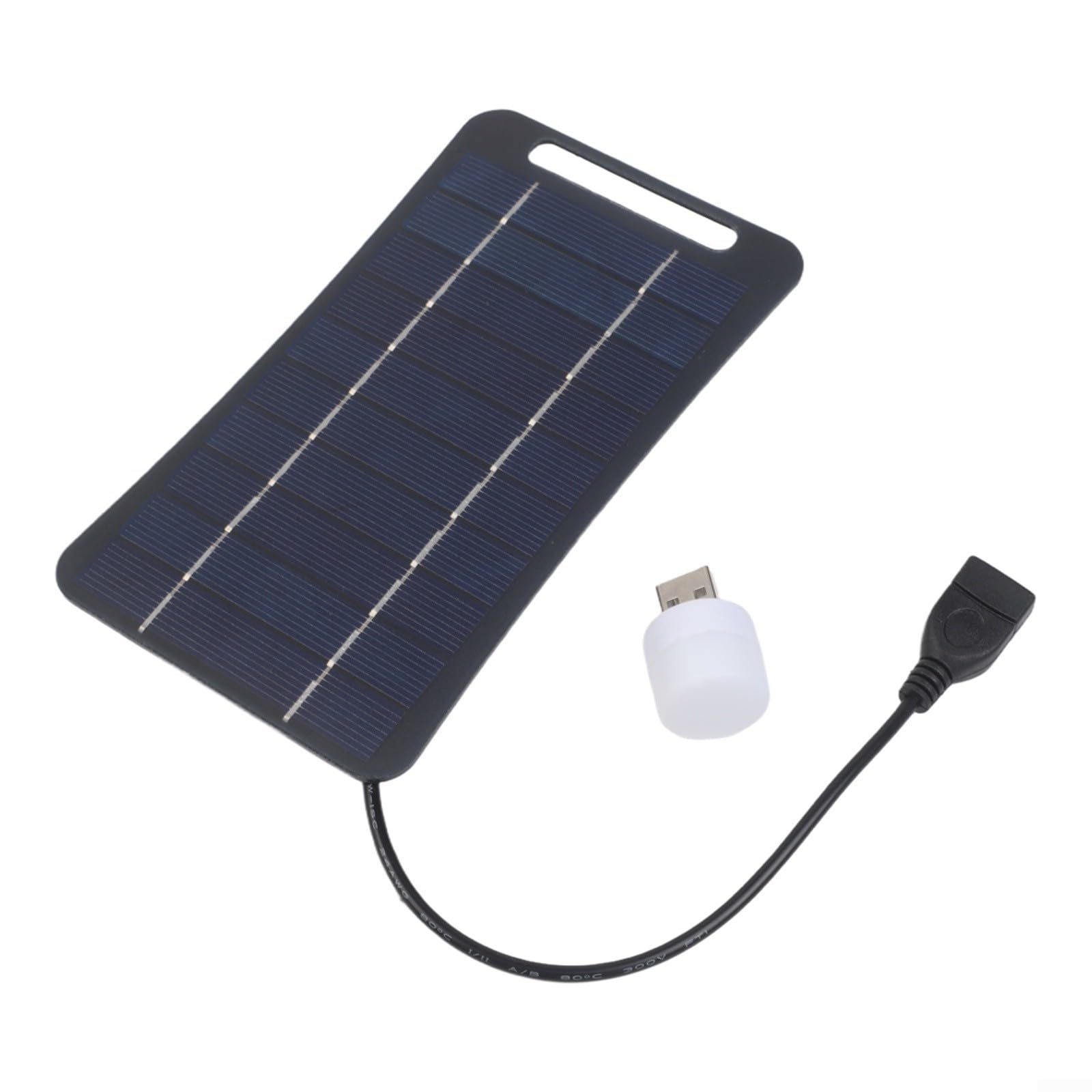 Pannello solare portatile 5W 5V con uscita USB, fonte di alimentazione efficiente per telefoni cellulari esterni Pannello solare portatile 5W 5V con uscita USB, fonte di alimentazione efficiente per telefoni cellulari esterni