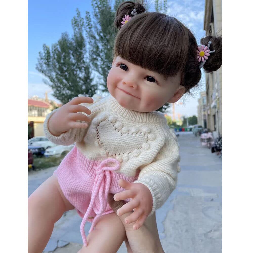 Amazon.co.jp: Meeler リボーンドール 55cmリアルな 笑顔赤ちゃん人形