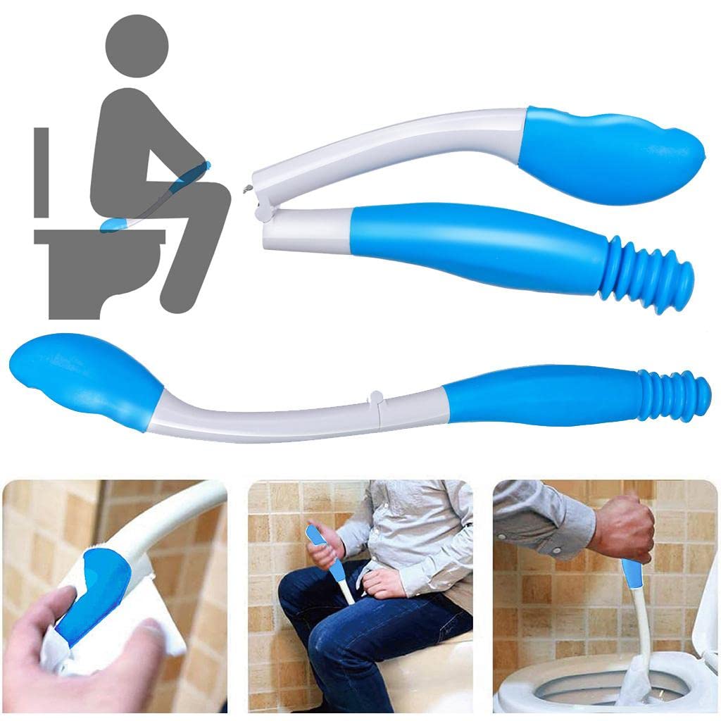 predolo Aides à L'auto-essuyage Des Toilettes, Aide Aux Toilettes Pince pour Papier Toilette, Aide à L'essuyage des Toilettes Pliable, pour Femmes Enceintes, Handicapées, Blessées