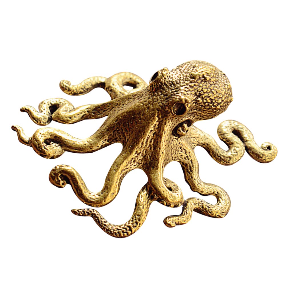 Warmhm Retro Octopus Model Ornament Octopus Statue Figurines Desktop Octopus Shape Adornment