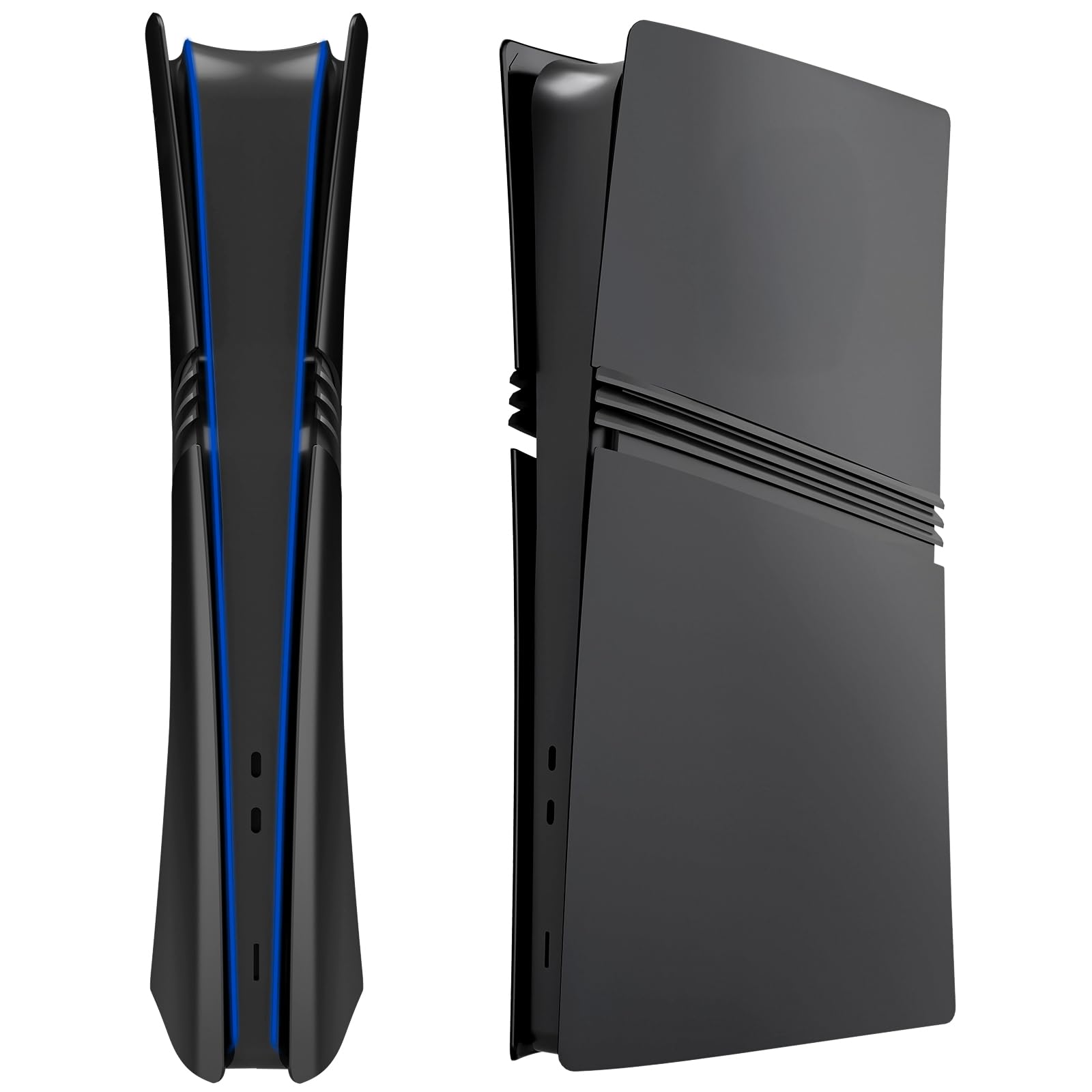 Faceplate for PS5 Pro Digital Edition, PS5 Pro Cover Face Plates ABS Hard Shockproof Anti-Scratch Dustproof Protective Skin Shell Accessories for PlayStation 5 Pro Console Digital -Black