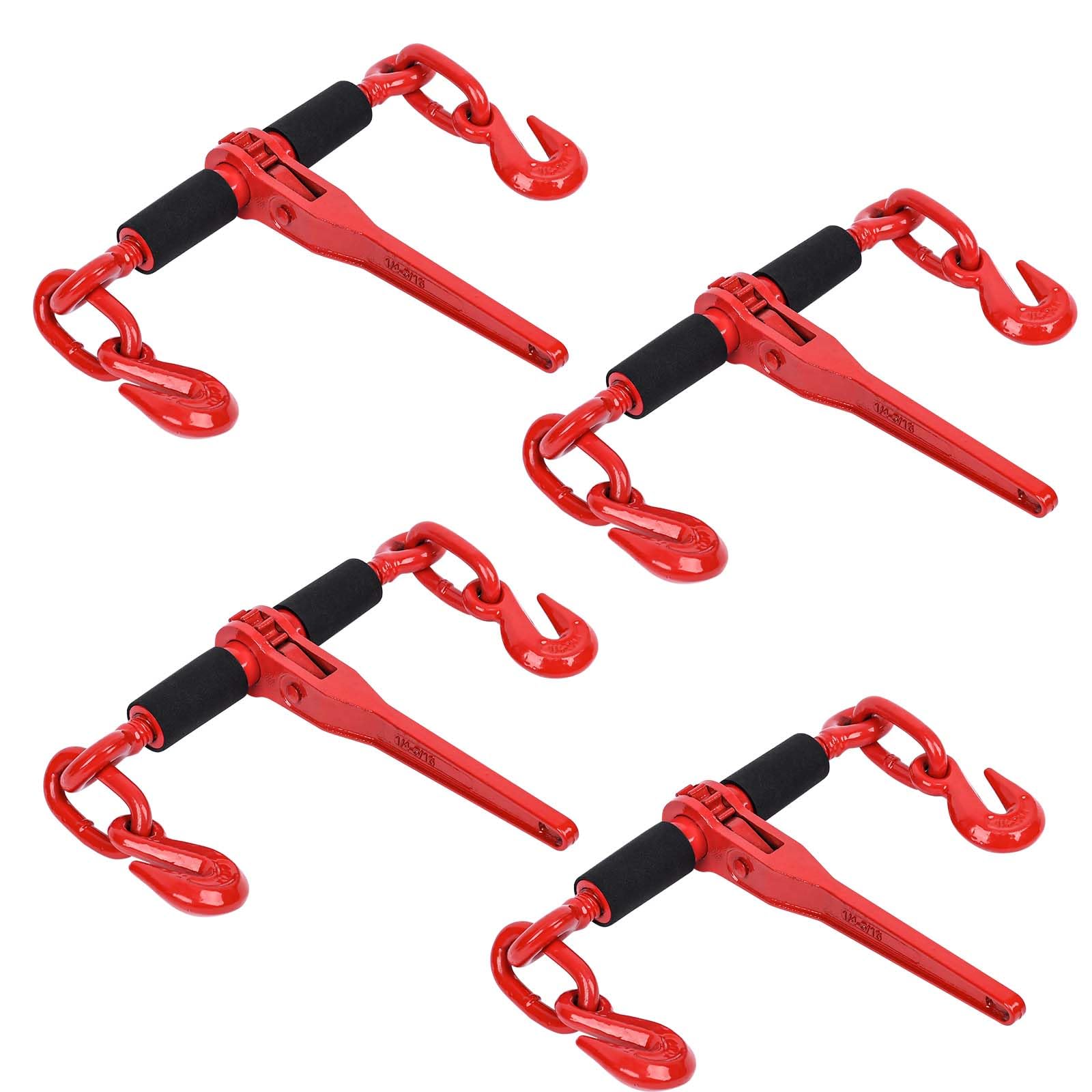 Chain Binders Ratcheting 1/4”-5/16” w/Grab Hooks - 2,200 lbs WLL