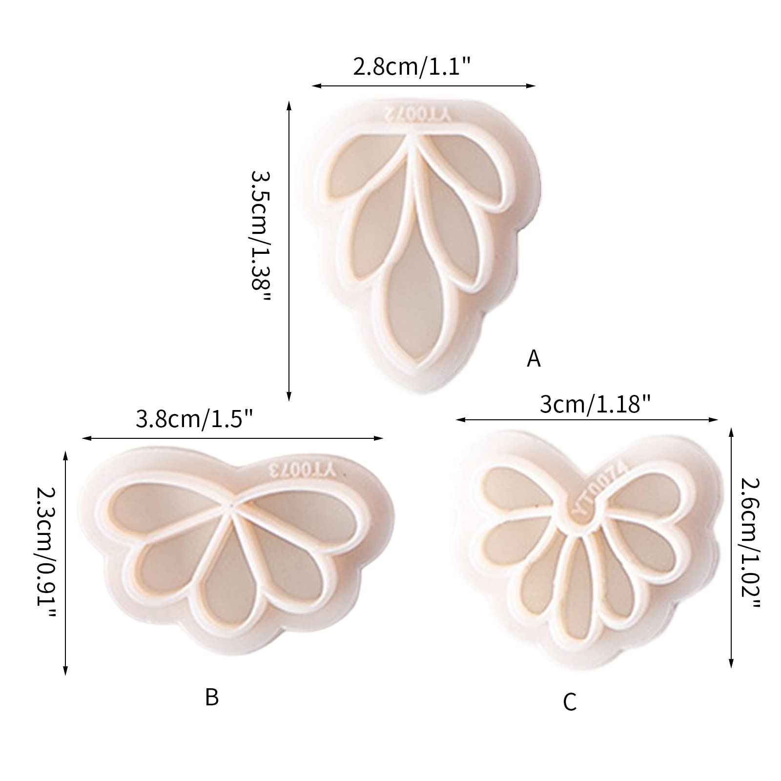 HNsdsvcd Stampo per orecchini in argilla per creare gioielli fai da te in ceramica morbida strumento di goffratura mini orecchini geometrici francesi stampi da taglio per orecchini e stampi