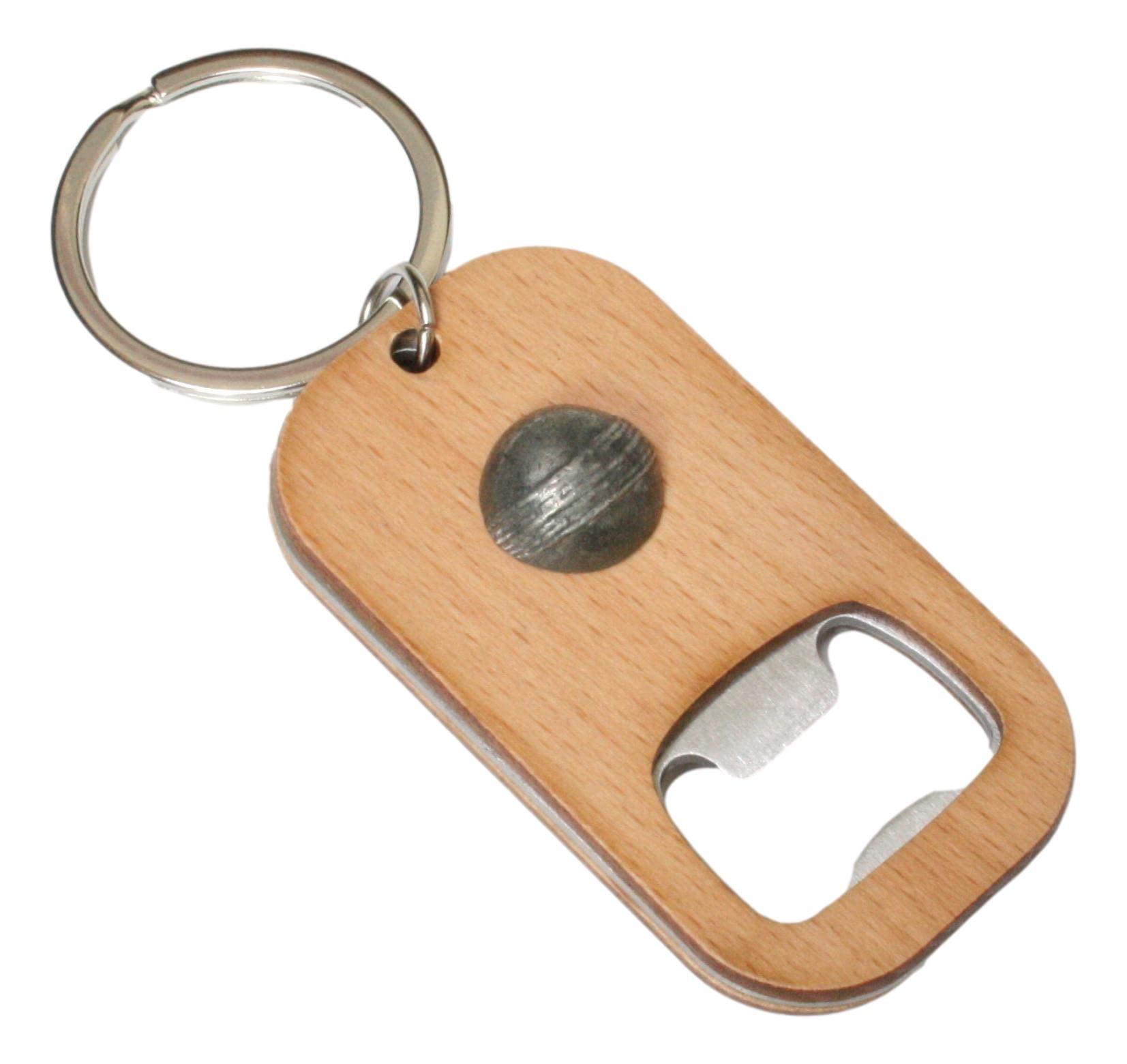 Cricket Ball Keyring Bottle Opener Wooden Stainless Steel Key Chain Gift 87