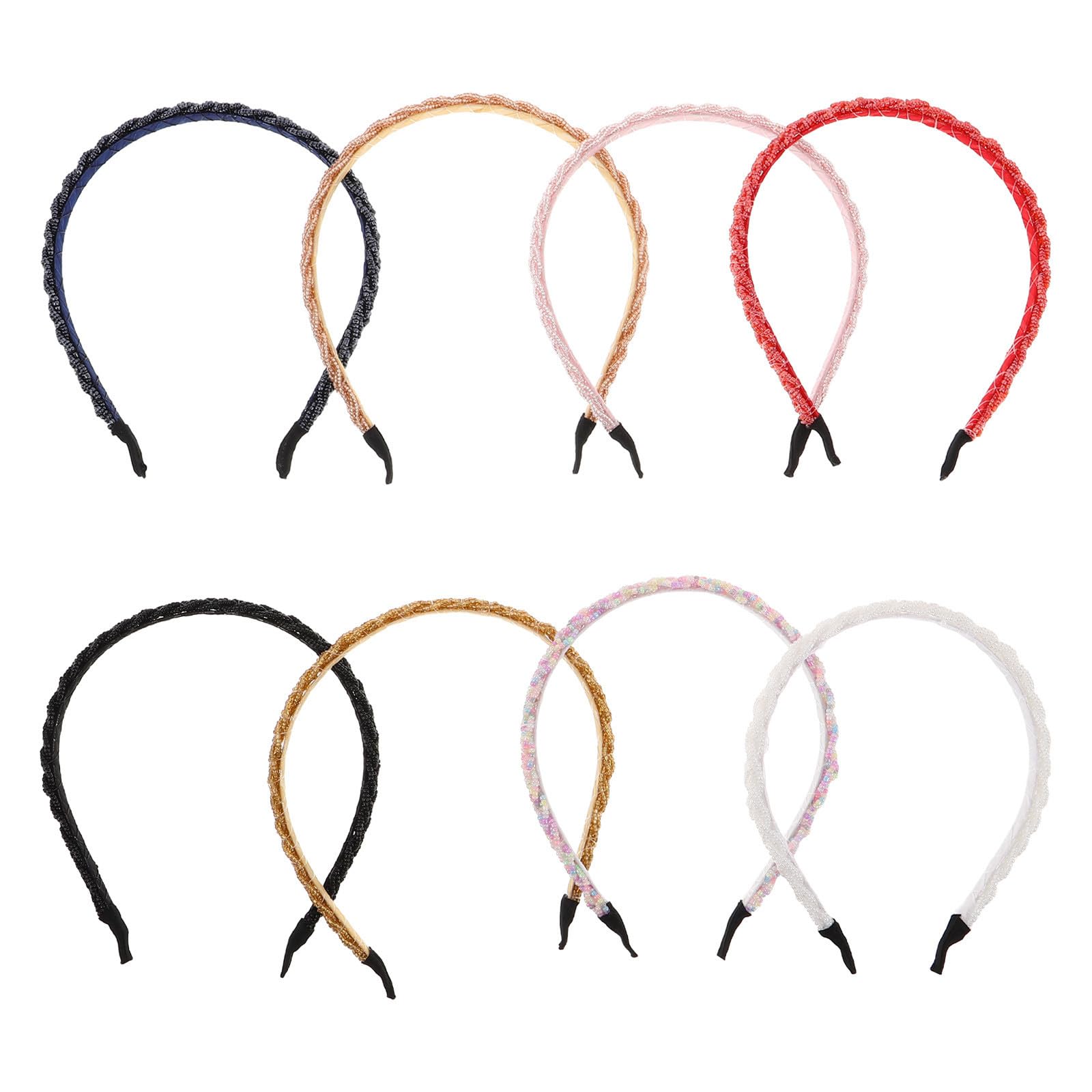 Diadema trenzada con cuentas CLISPEED pack de 8 piezas de hierro para peinados de novia 8