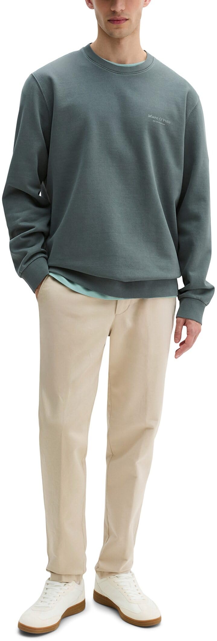 Marc OߴPolo Herren Sweatshirt aus Bio-Baumwolle mit Logo