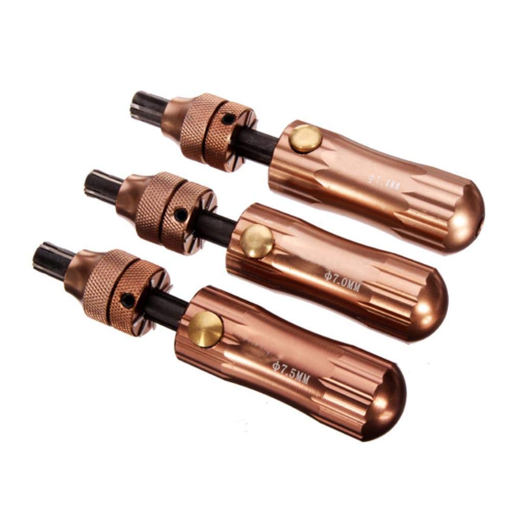 3 stks 7-pins roestvrij staal verstelbare buisvormige plectrums lock tool en transparante pruim bloem slot met gebroken sleutel extractor set (zwarte sleutelcombinatie