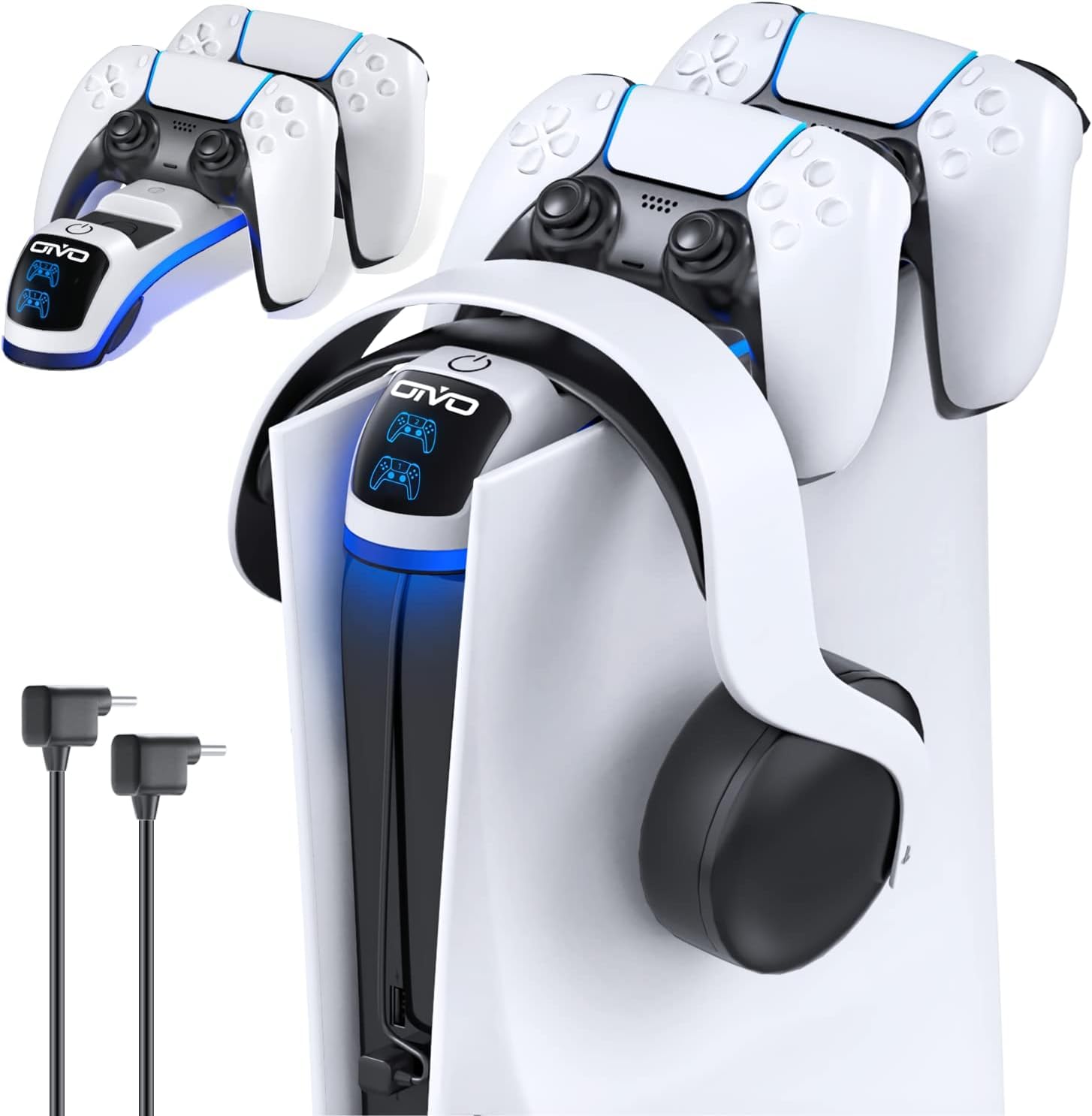 OIVO PS5 Charging Station with Headset Holder, Fast Charging for Playstation ...