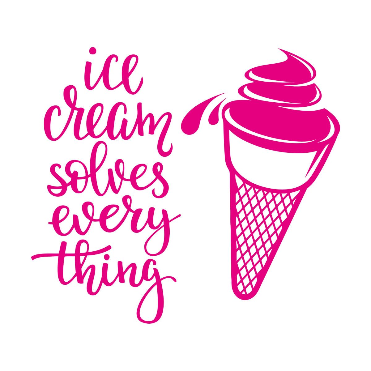 Wall Decals Paster Paper Ice Cream Quote Dessert Food Sweet Home Phrase 81x93.6cm Multiple Size Options Extra Large Rosered