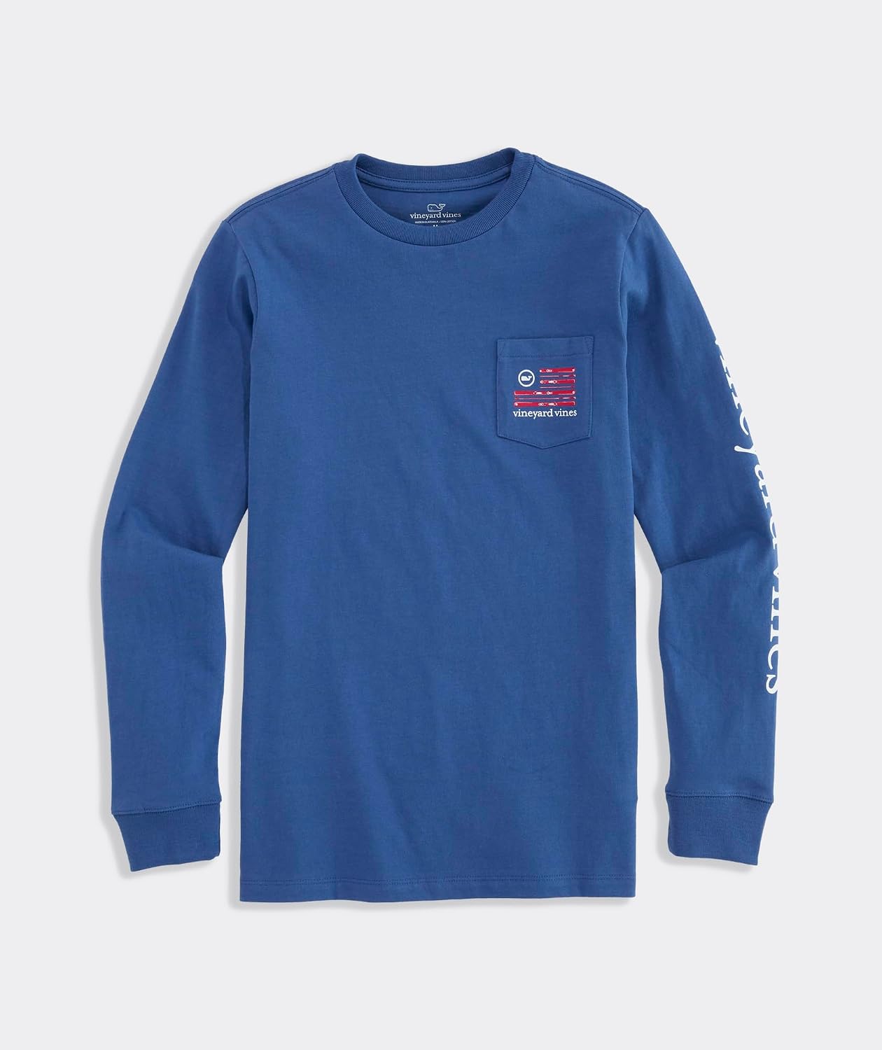 Vineyard Vines Boys' Boys' Skiflag Long-Sleeve Pocket Tee