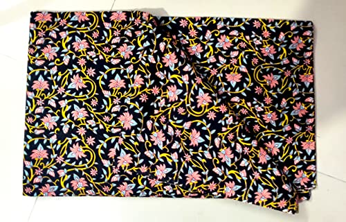 Tissu de fleurs imprimé anti-irritation : coton doux indien 50 yards pour robe sur mesure