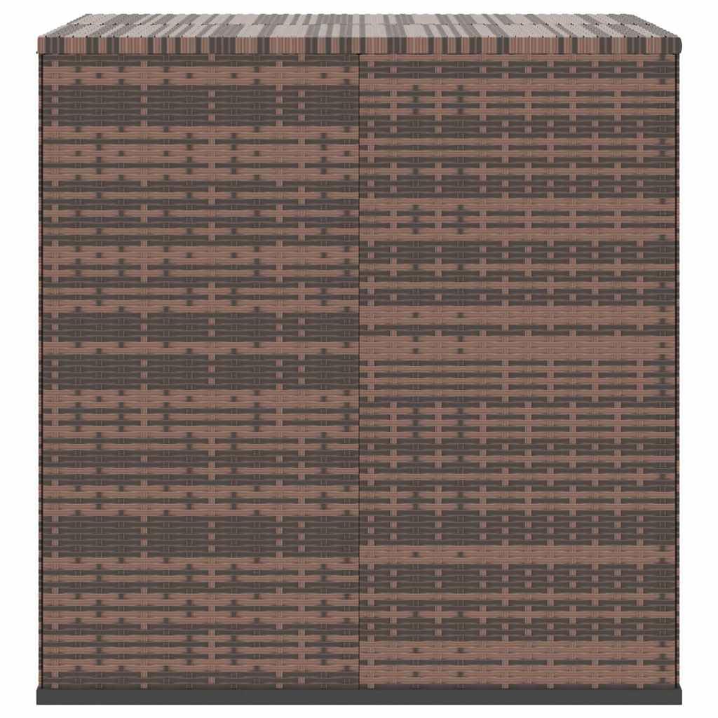 Générique Scatola per cuscini da giardino in resina intrecciata 100x97,5x104cm marrone, scatola portaoggetti esterna con telaio in acciaio verniciato a polvere, borsa interna impermeabile in PE