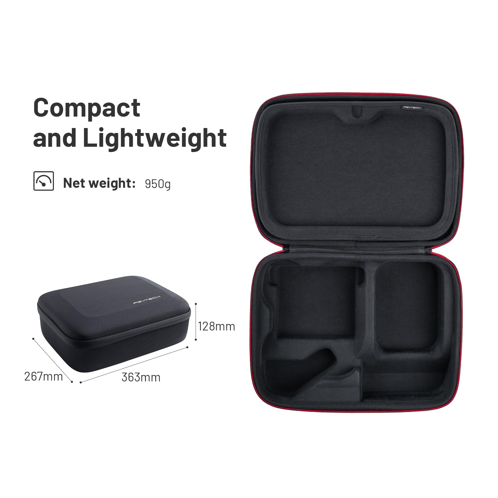 PGYTECH Custodia Rigida Per DJI Avata 2 - Impermeabile IP44, Portatile, Per Goggles 3, Telecomando E Batterie