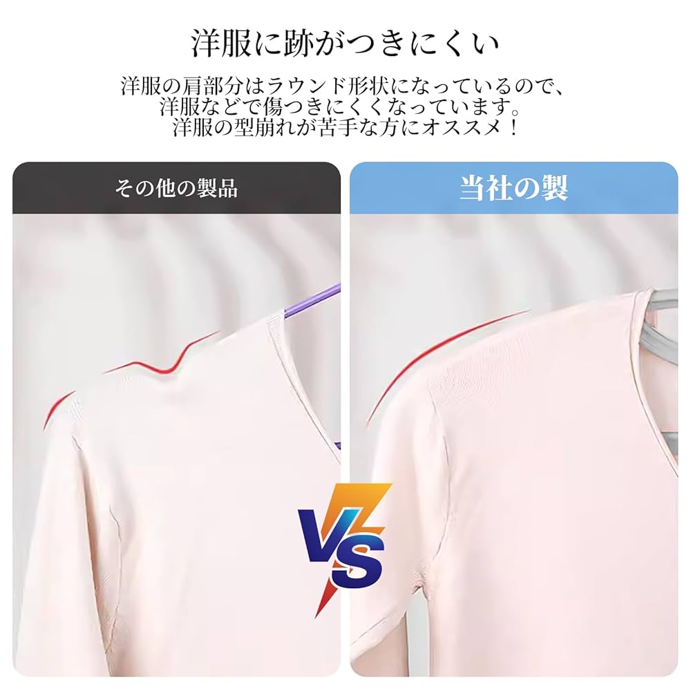 10本　金属と無垢材　白ハンガー　おしゃれ 収納 かたくずれ防止 360度回転 10本 金属と無垢材 白ハンガー おしゃれ 収納 かたくずれ防止 360度