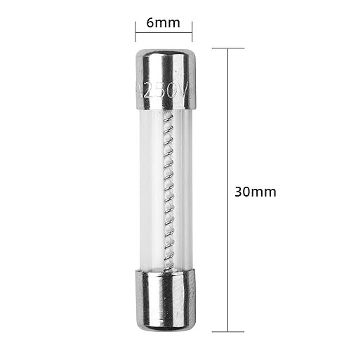 Miniatura 4 de Fusible de soplado lento 4A Fusible de retardo de tiempo de 4 amperios T4AL250V 250V Fusible de tubo de vidrio de combustión lenta T4AL 0.197x0.787