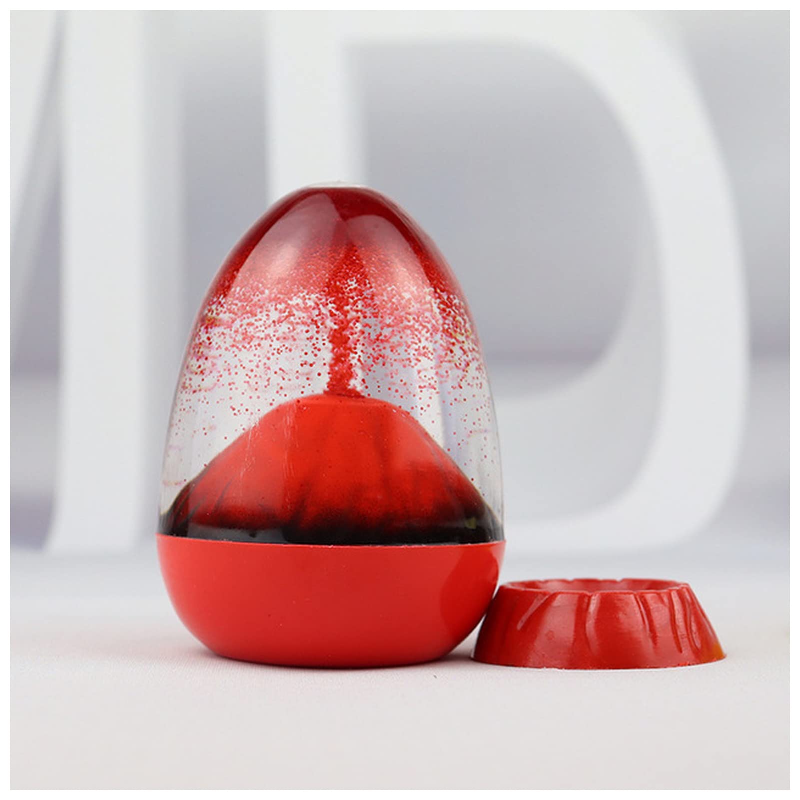 Scalze Red Hourglass Sand Timer Movement Liquid Hourglass Creative Volcano Oil Sandglass Home Decor Craft Glass Ornaments Sand Timer Christmas Valentine Gifts Hourglass Timer (Size : )