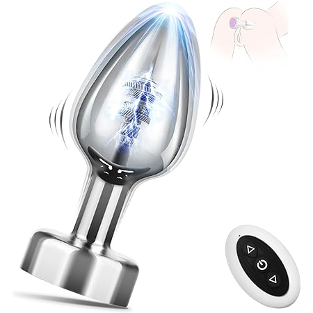 Vibrating Anal Plug, Kushor Stainless Steel Anal Vibrator with 7 Vibration Modes, Anal Sex Toys Vibrating Butt Plug, Butt Plugs Prostate Massagers, Anal Toy Juguete Sexual Adult Sex Toys & Games