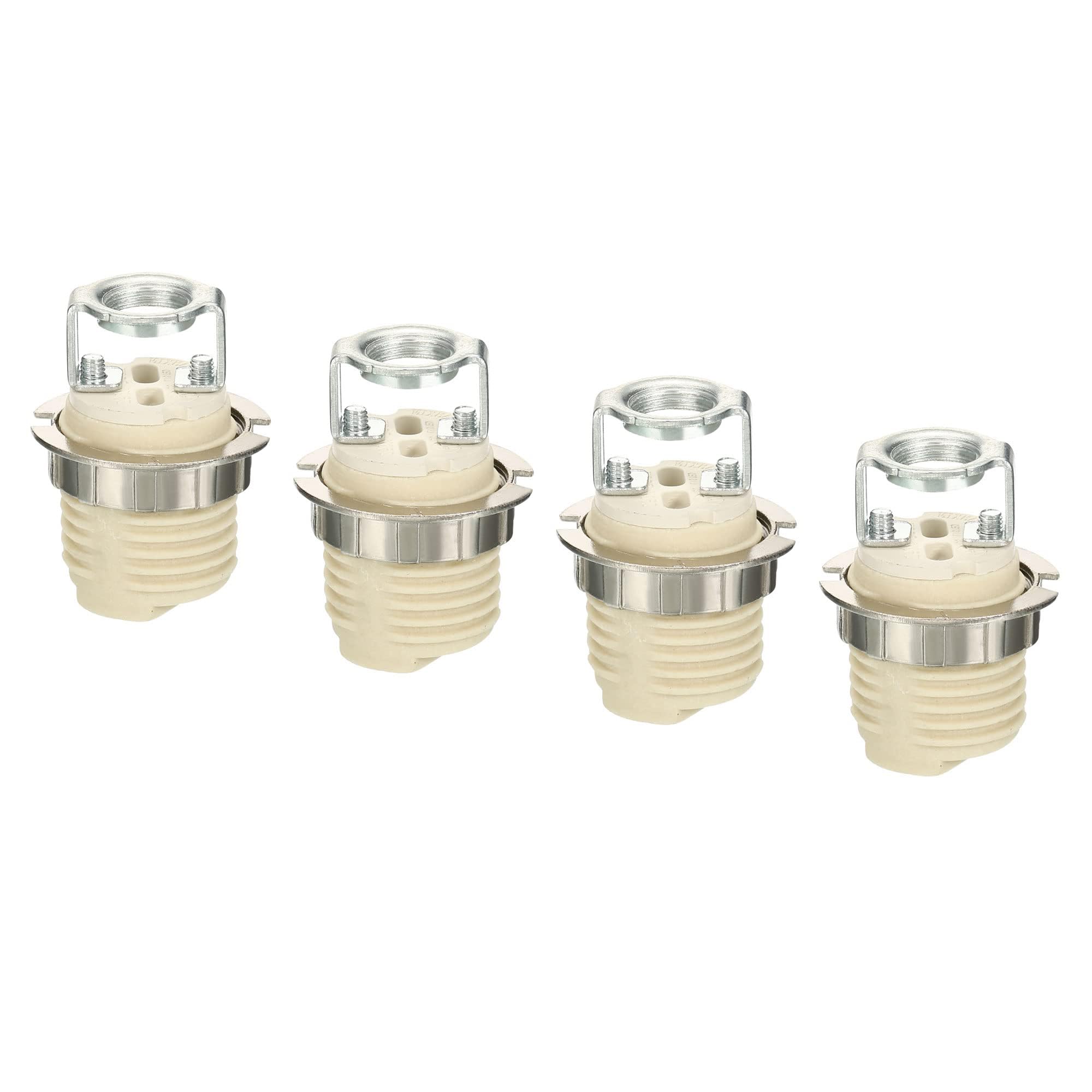 TA-VIGOR G9 Light Base Socket Kit, 4 Pack Ceramic Light Bulb Holder with 10 Inch Wire Lead, 250V 2A Pin Type G9 Lamp Holder Socket for LED Halogen CFL Bulbs, Ceiling or Pendant Lights