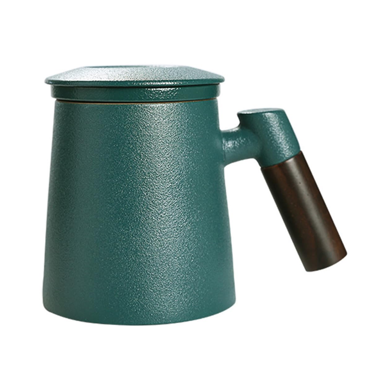 Taza de Té Infusor de Cerámica 400ml Verde, 1 Juego