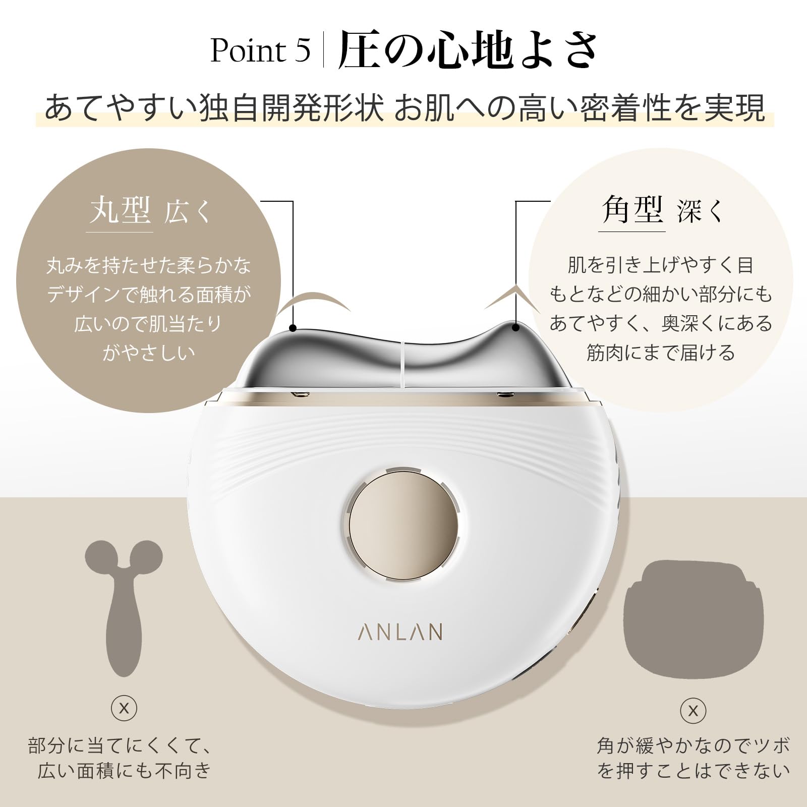 Amazon.co.jp: 【人気雑誌掲載 】ANLAN 温冷リフトかっさ 美顔器 EMS