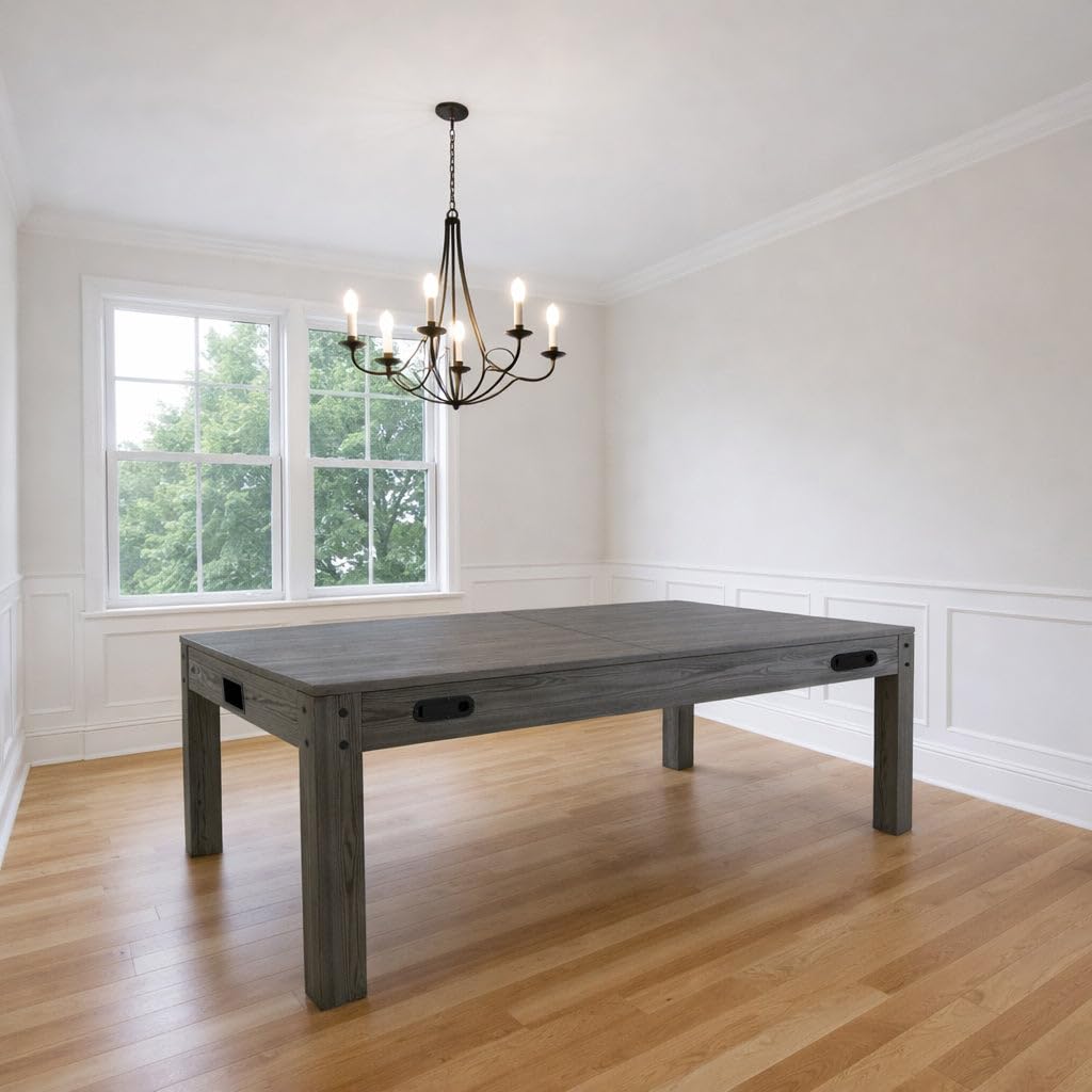 Table Multi Jeux 7 en 1 & Table à Manger Billard Anglais Ping Pong Air Hockey Échecs Backgammon Ensemble Multi Sports Soirée Intérieure Divertissement Bureau [Accessoires Inclus]