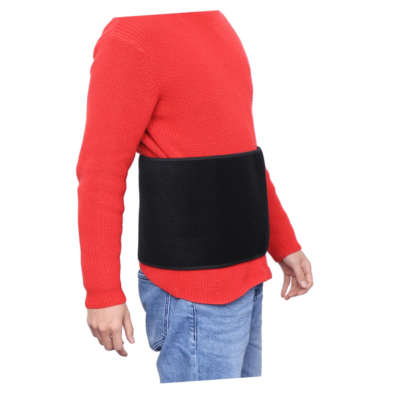 FOMIYES Waist Wrap for Sports Waist Supporter Black Adjustable Lumbar Brace Strap for Back Support