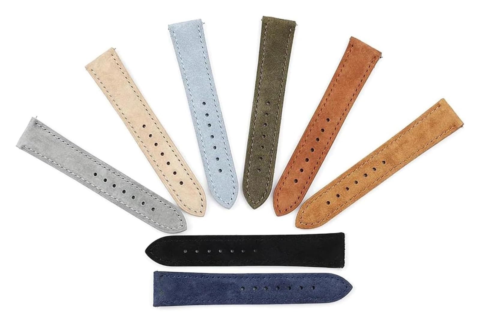 Ersatzwächter 18/19/20/22/200 mm Schnellfreisetzungen Vintage Soft Suede Leder Uhrengurt für mechanische Uhren (braun, 20 mm)