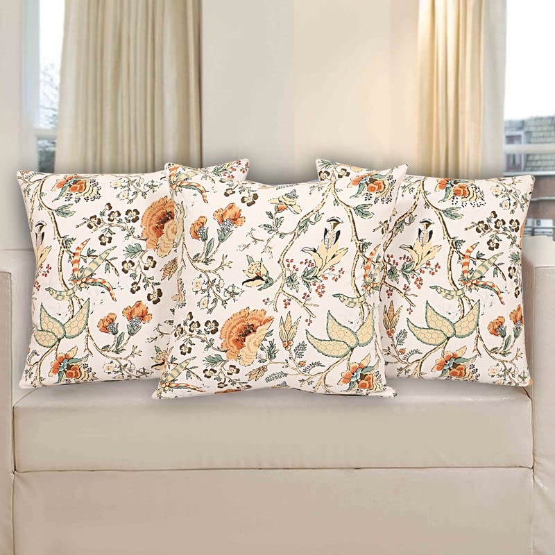 Image of Texstylers Pure Cotton Reversible Jaipuri Print 20x20 Inch Cushion Covers,03