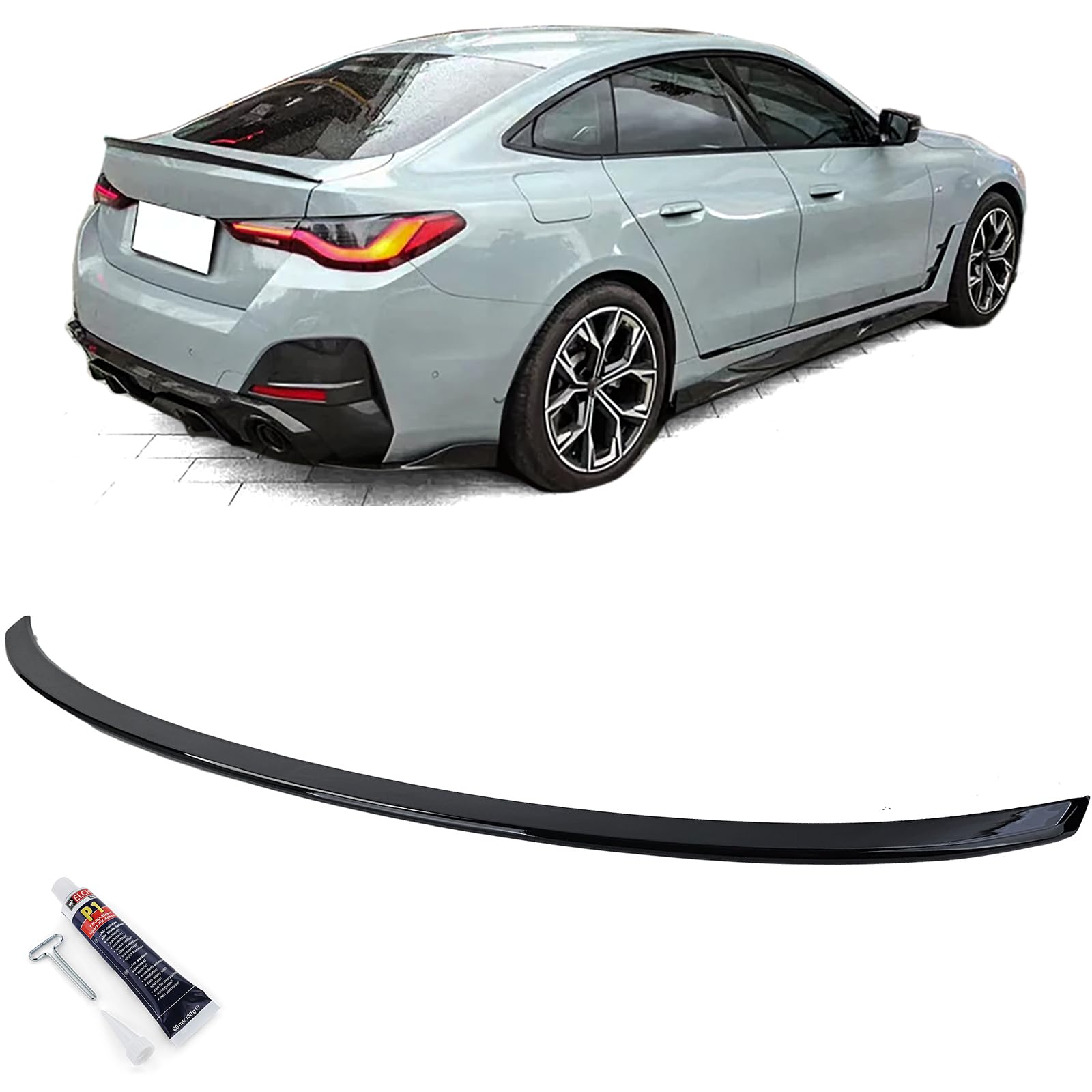 Heckspoiler Lippe Performance Schwarz Glanz mit ABE für 4er BMW G26 Gran Coupe