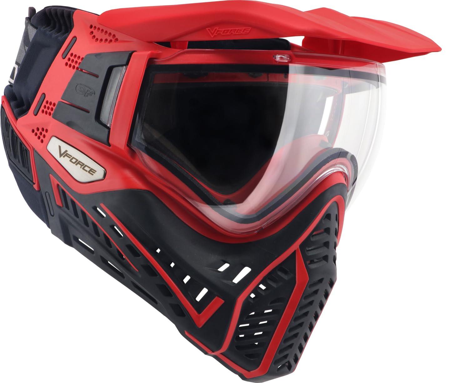 V-Force Profiler 2.0 Thermal Lense Paintball Mask Goggles - Black/Red w/PBB Barrel Plug