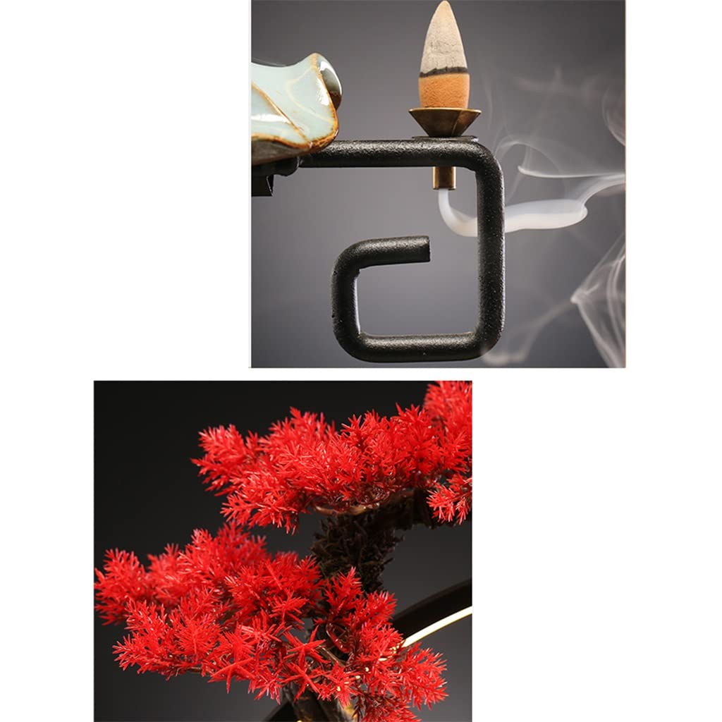 Flowing Water Decoration Light Ring Lucky Fish Tank Fountain Landscaping Tabletop It Will Run from Time to Time (Color : A)