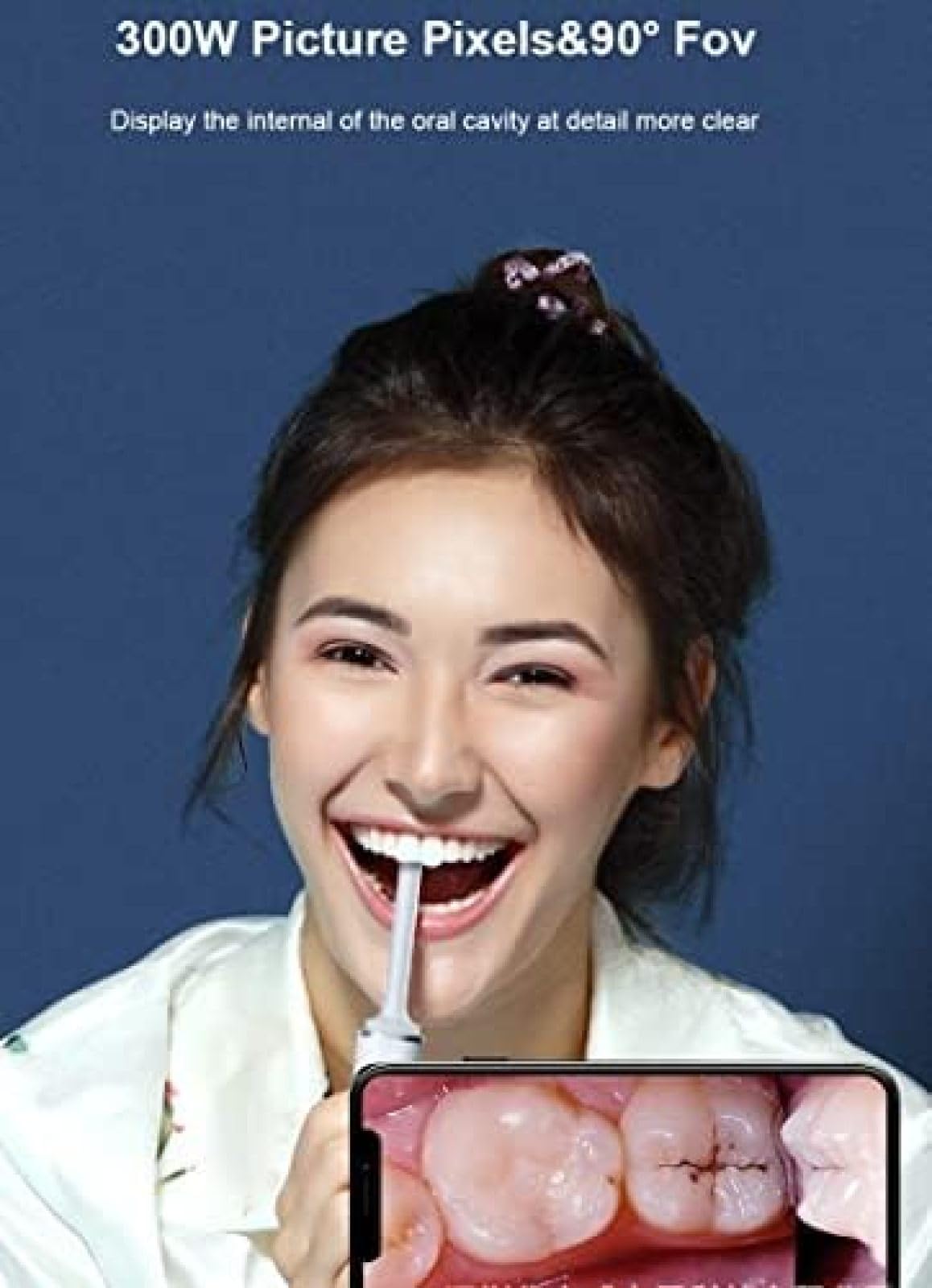 Dental Oral Camera, Bezprzewodowa Kamera Dentystyczna Wi-Fi Kamera Wewnątrzustna O Wysokiej Rozdzielczości, Przenośna Bezprzewodowa Kamera Wewnątrzustna Z 8 Diodami LED, Bezprzewodowa Inspekcja En
