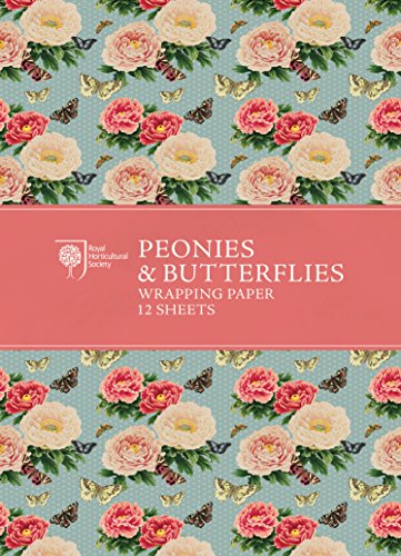 RHS Peonies and Butterflies Wrapping Paper