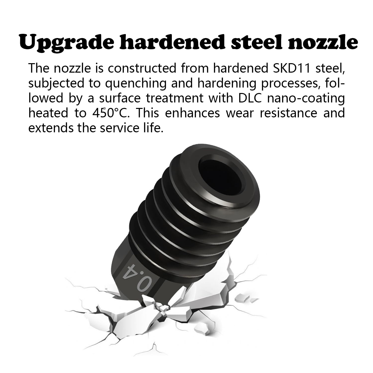 Estrusore Ceramica RugooSpink Per Anycubic Kobra 3 - Ugello 0.2mm Acciaio Temprato - Foto 10