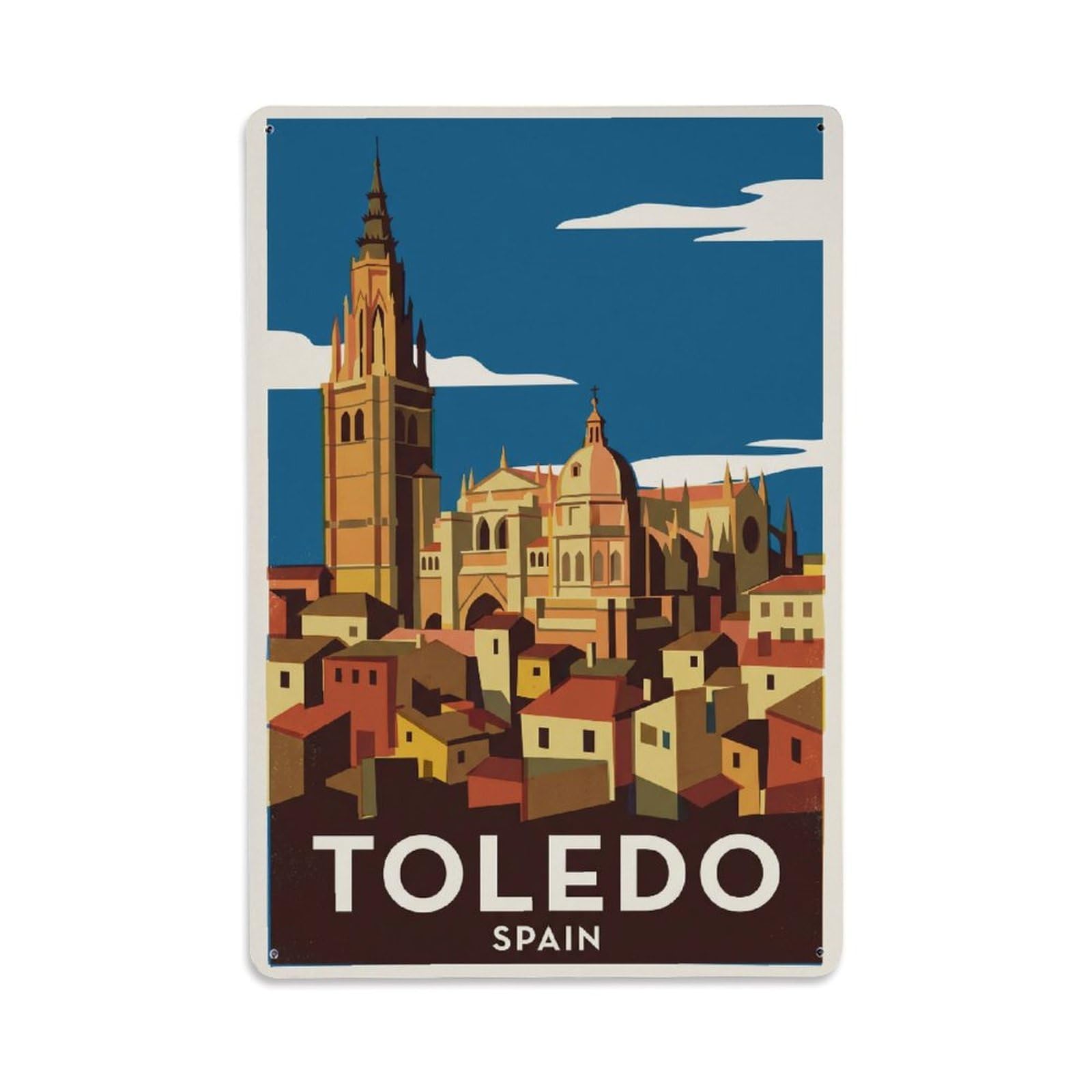 Spain Toledo Vintage Metal Tin Sign
