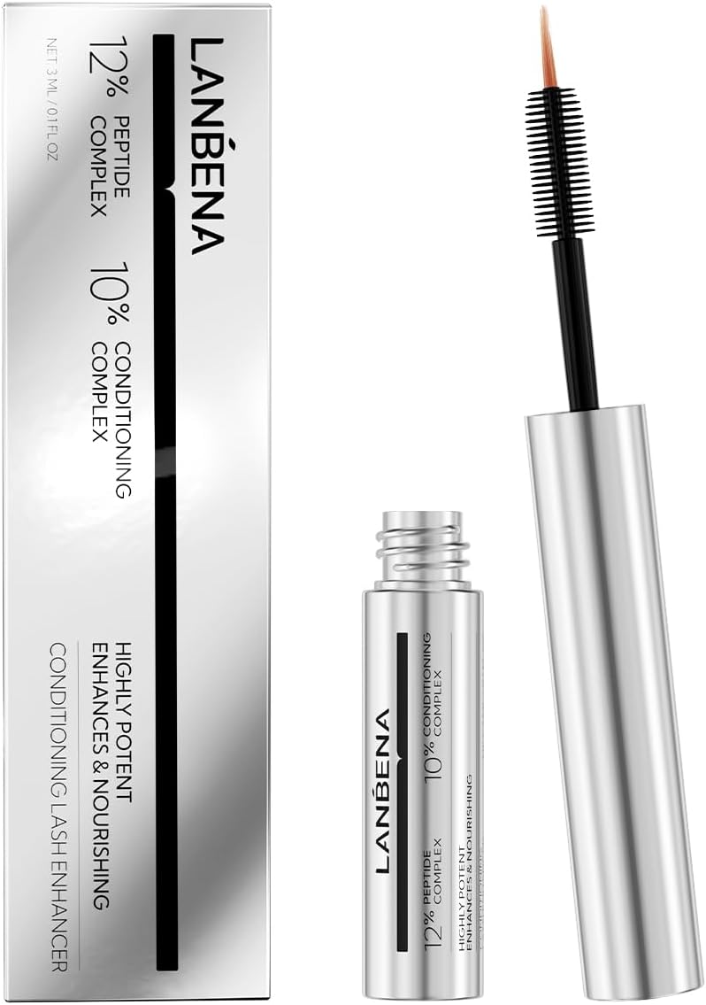 LANBENA Eyelash Growth Serum Lash Enhancing Serum with Advanced Formula to Boost Longer Fuller and Thicker Luscious Lashes-3ml