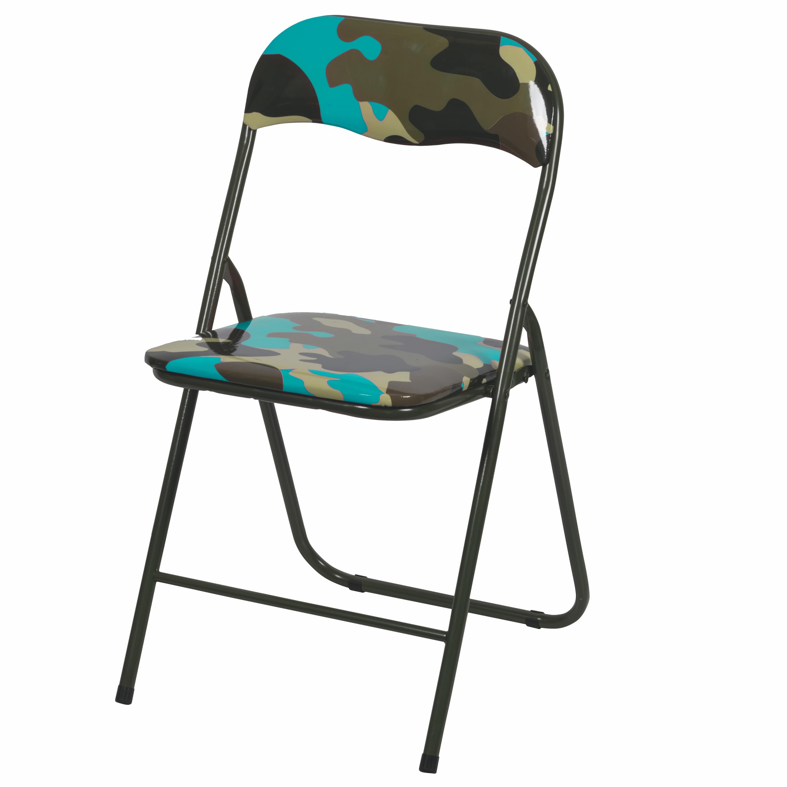 Este Lot de 6 chaises Pliantes, Pliables et Peu encombrantes, 44 x 45 x 78 cm, Motif Camouflage