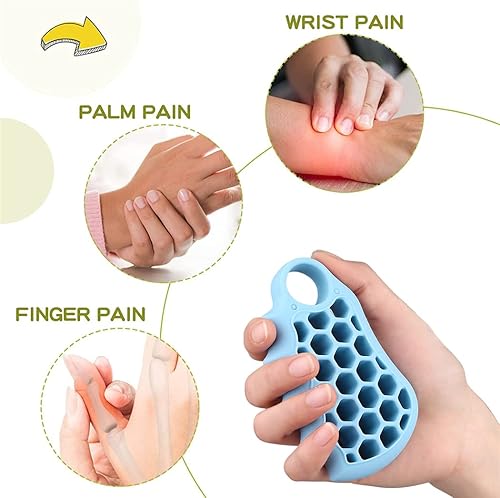 Miniatura 10 de Fortalecedor de agarre de mano, 1 pieza de antebrazo con diseño de panal de abeja, agarre de silicona para aliviar el estrés para fuerza de la mano