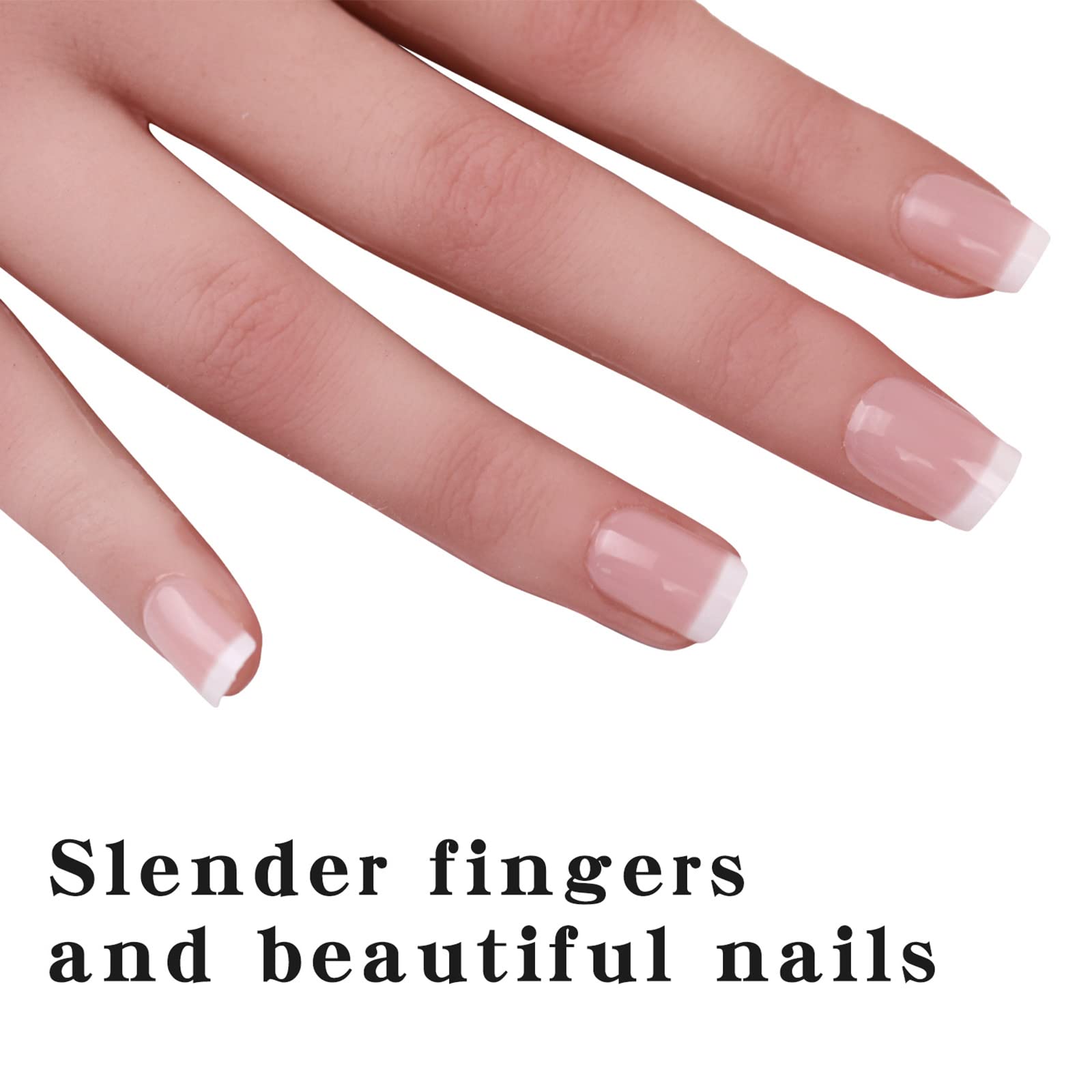 Mano Femminile in Silicone a Grandezza Naturale per Esposizione Gioielli - Manicure Pratica con Scheletro, Bianco Avorio (1 Pezzo)