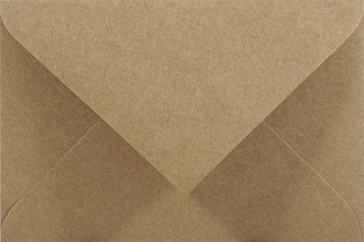 Netuno 100 small kraft envelopes C7 80 x 120 mm 3.15x4.7 100gsm mini-envelope recycled brown envelope small vintage envelopes for business cards gift cards cash vouchers flyers tickets thank you notes — image 1