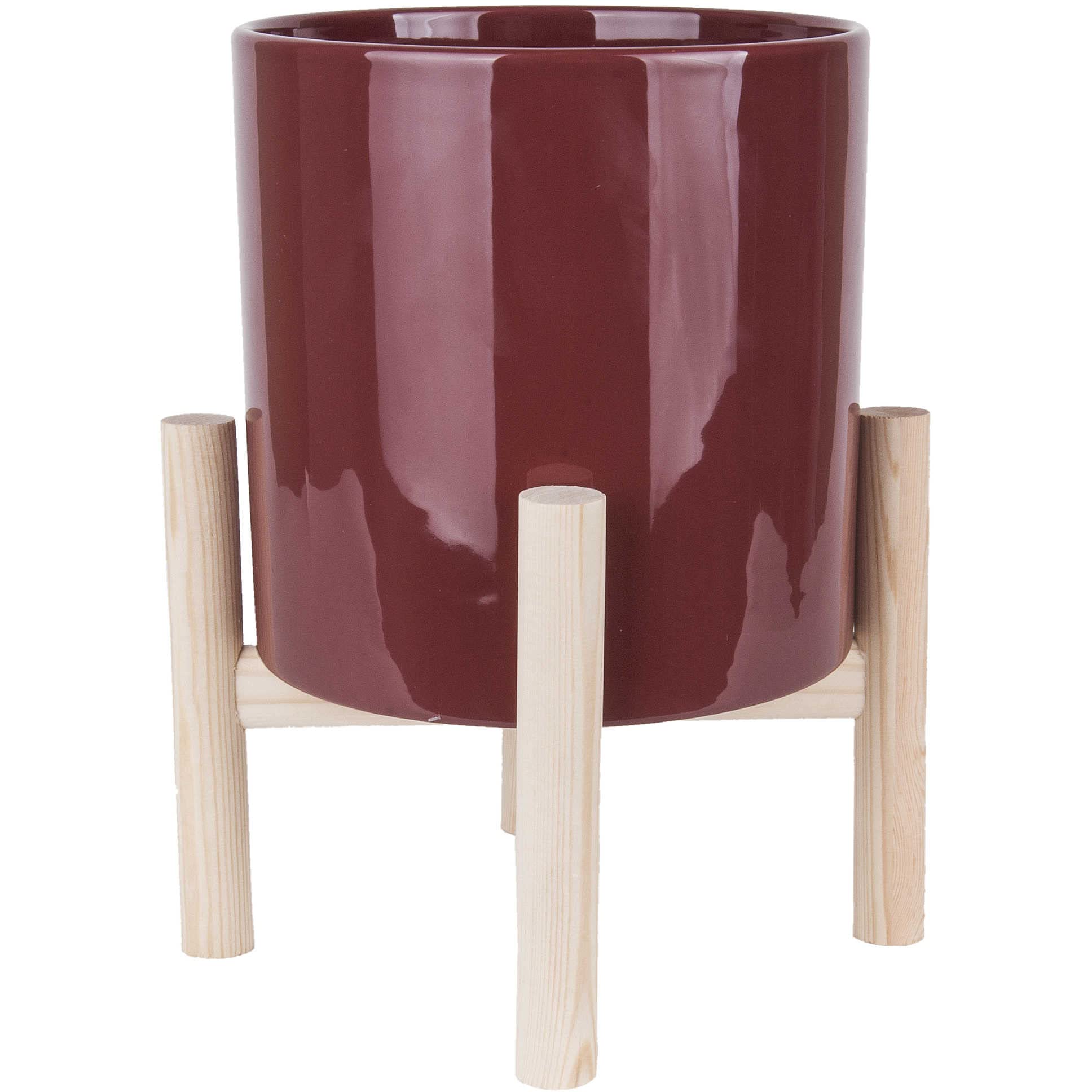 Present Time Plant pot Trestle ceramic warm red
