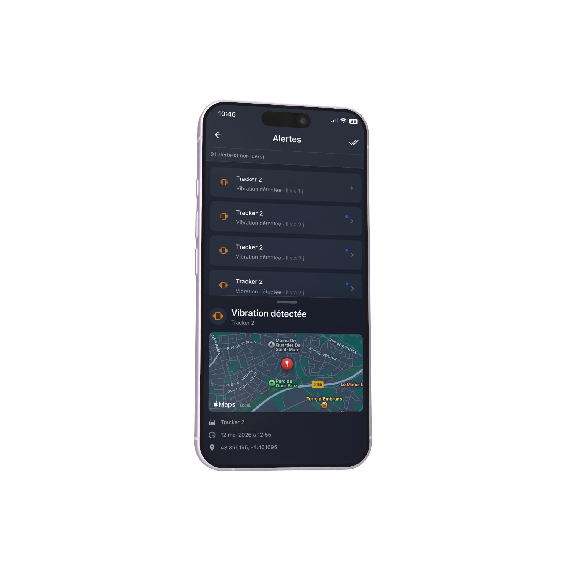 Traceur GPS Moto sans Abonnement - Alerte Vol Instantanée, GPS Multi-Constellation, Étanche IP65, Installation Rapide et Facile - Conçu en France