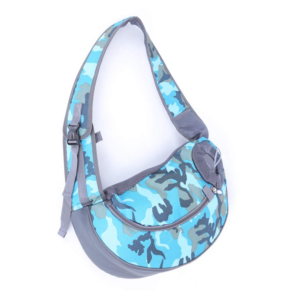 Sac pour animal de compagnie bleu respirant en mesh pour chat et chien