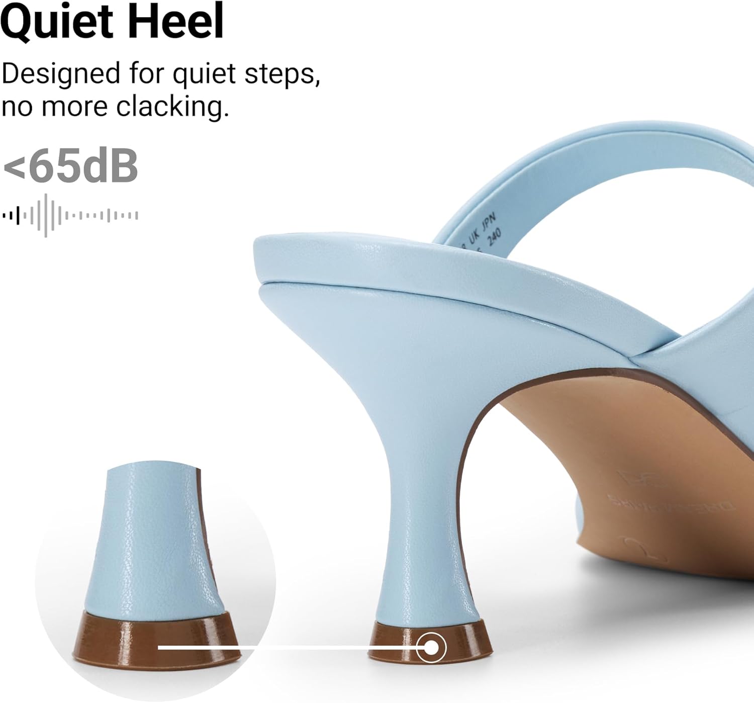 DREAM PAIRS Women's Low Kitten Heels Square Toe Two Strap Heeled Sandals Dress Casual Summer Mules Shoes - Image 7