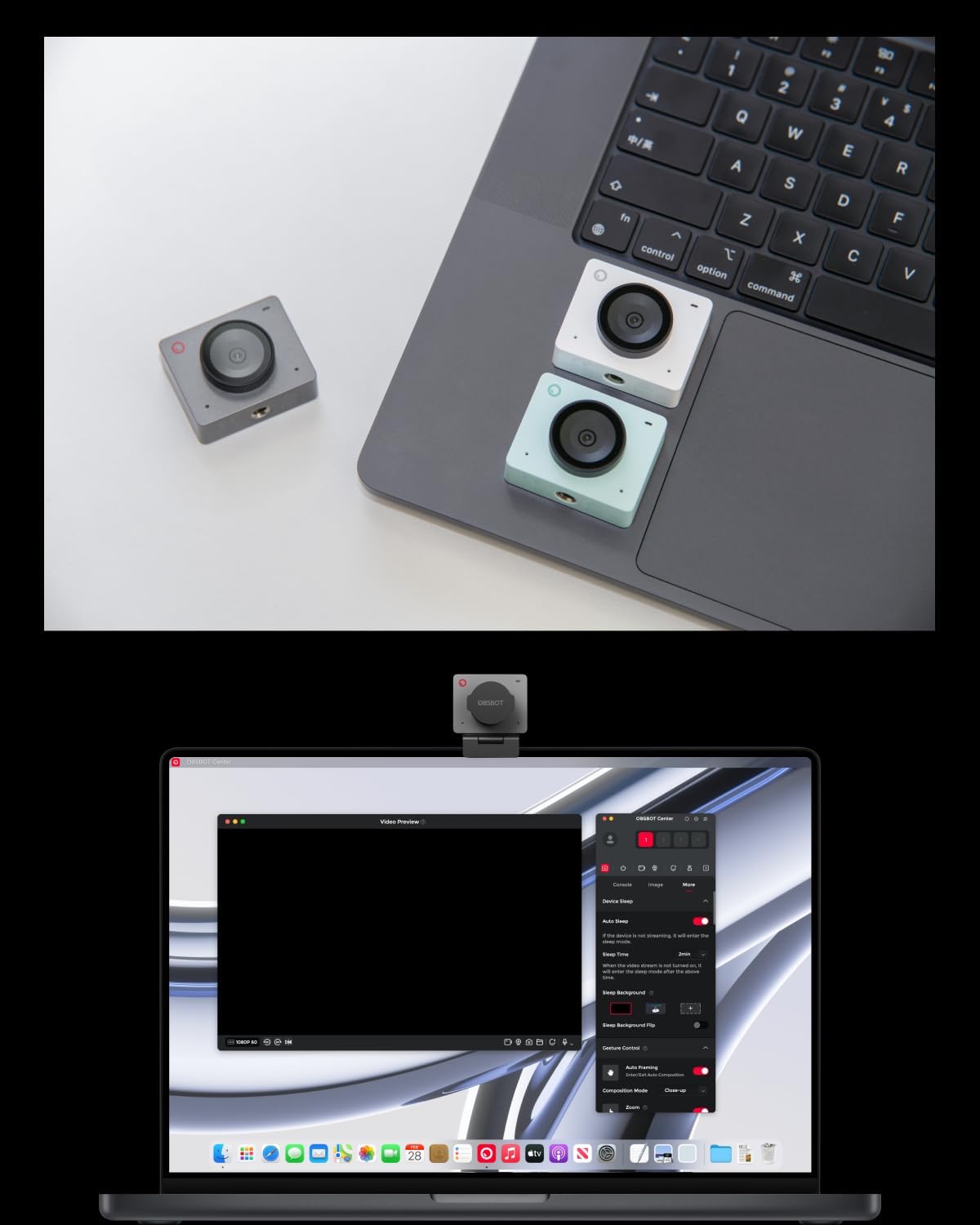 OBSBOT Meet SE Webcam Inteligente com IA - Câmera Web Full HD