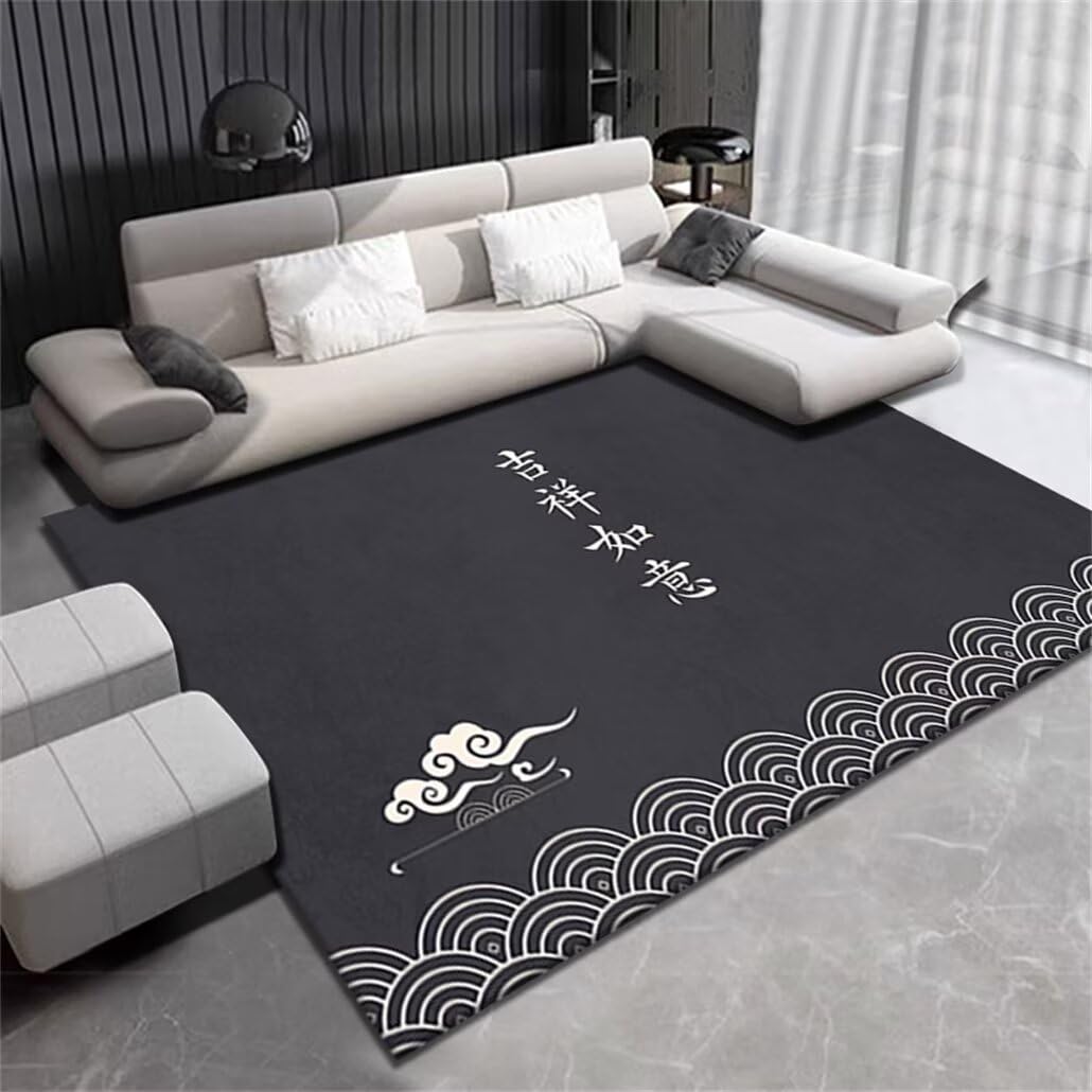 Tapis de chambre doux gris foncé pour une ambiance chaleureuse