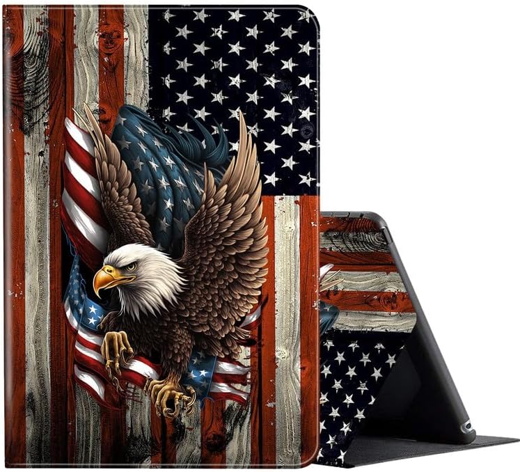 FUYOCWE for Amazon Fire Max 11 Tablet Case (13th Generation,2023 Release),Multi-Angle Slim Folio Stand Smart Cover Cases for Amazon Kindle Fire Max 11 inch 13th Gen-Bald Eagle with Flag