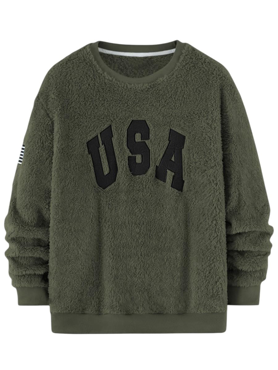 glasgo Men's Sweatshirt || USA Printed Warm Fleece || Winter Cozy Round Neck Pullover || Soft Plush Long Sleeve Sweater ||GSS-1-USA-@-picture-13