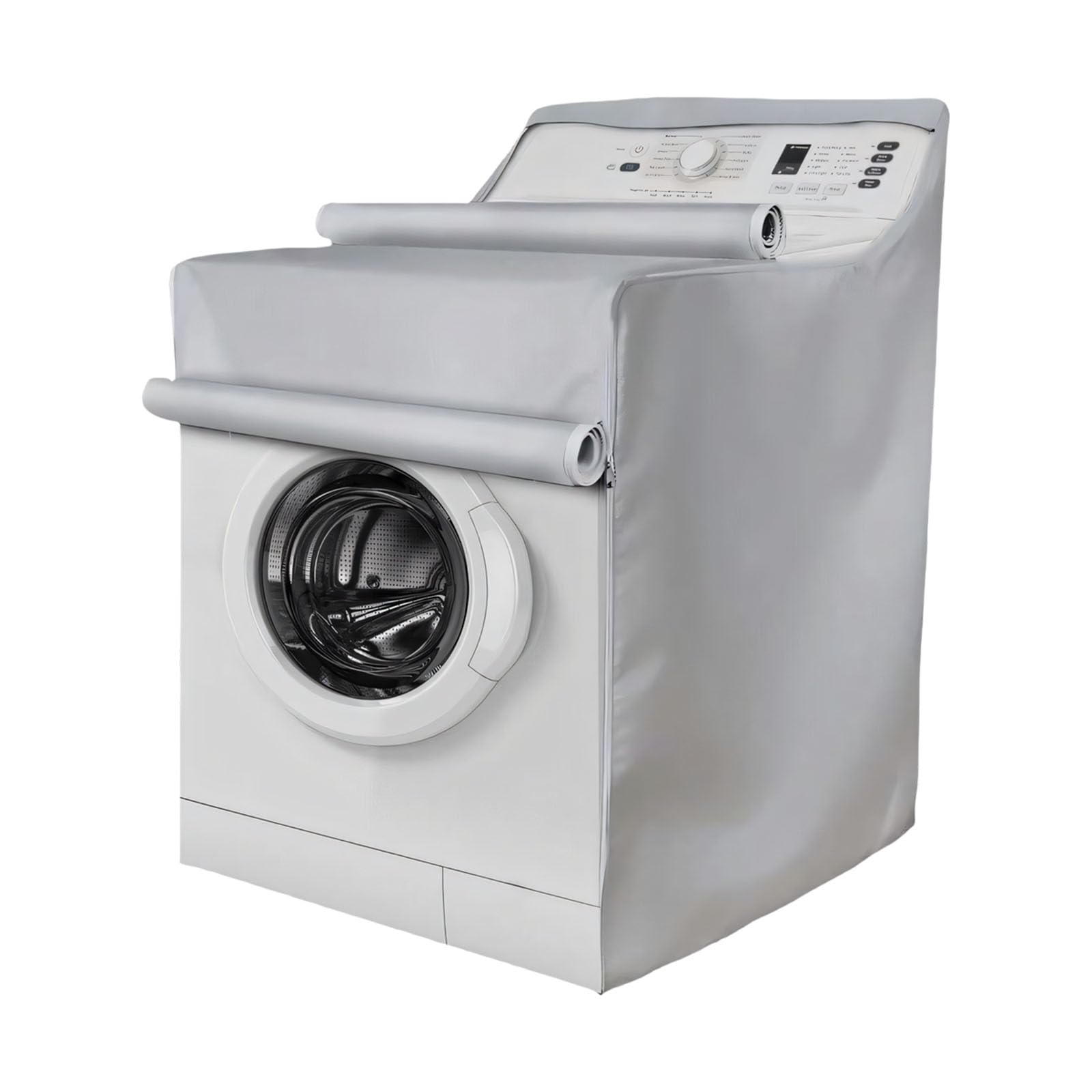 Sbshiouu White Sturdy 210D Oxford Cloth Washer Appliance Cover For Indoor Outdoor Use Fits Most Common Models Top Load Washer Cover
