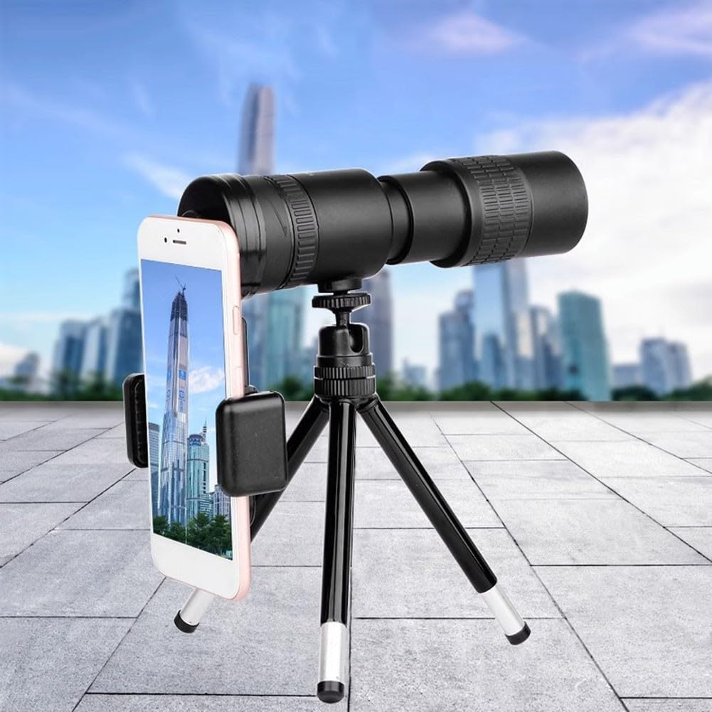 Télescope monoculaire 10-300x, zoom HD haute puissance, avec technologie de vision nocturne à faible luminosité pour l'observation des oiseaux, la chasse, le camping, les voyages et la faune (Suit)